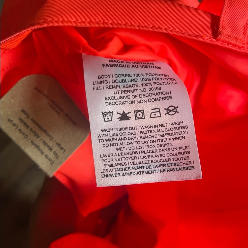 Jordan Wide-Leg Cargo Pants in Neon Coral - Picture 7 of 7